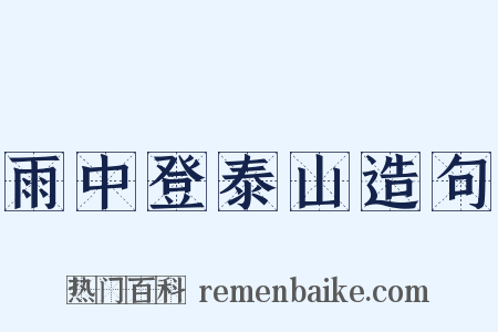 雨中登泰山造句是什么意思的图片